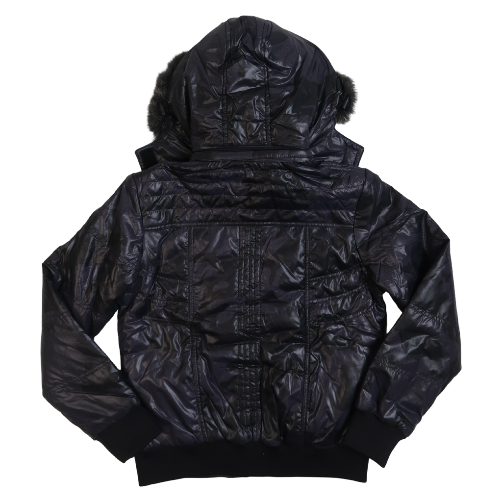 PLAYBOY FUR HOOD PUFFER - S
