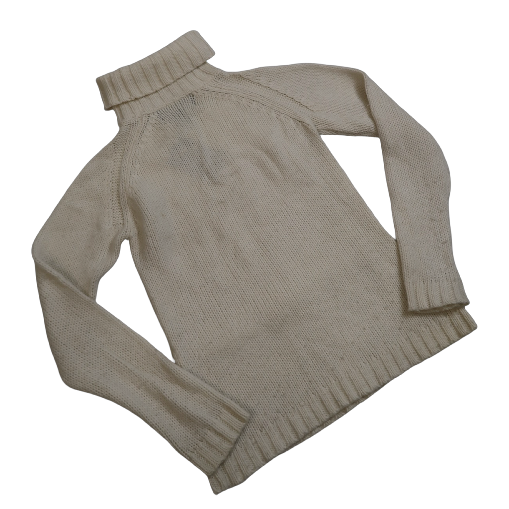 ABERCROMBIE & FITCH WHITE TURTLENECK - S