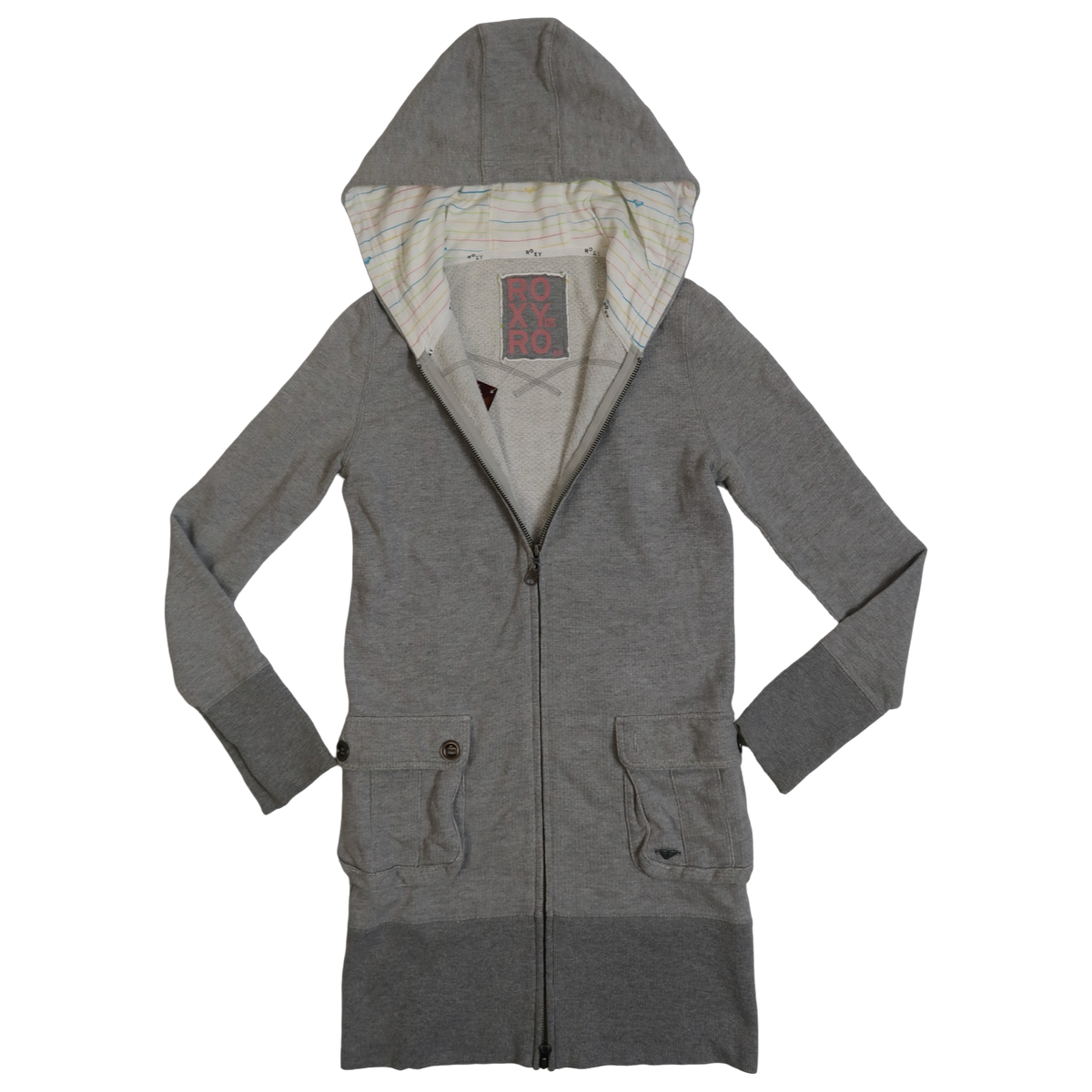 ROXY GREY DRESS ZIP UP - M
