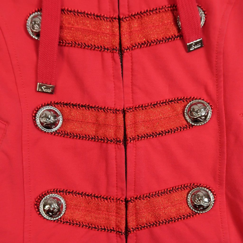 S CAT RED ZIP UP - XS