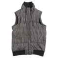 ELLA J GREY PLAID PUFFER VEST - XL