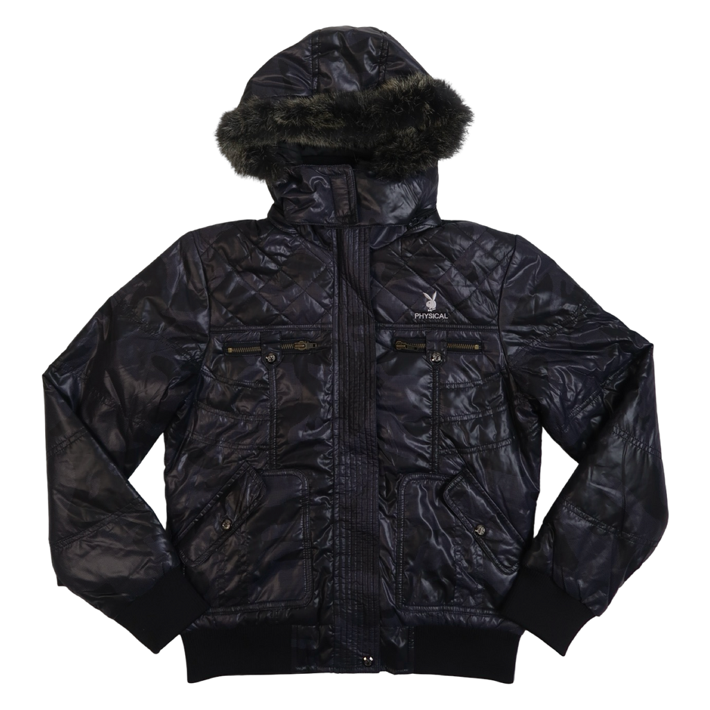 PLAYBOY FUR HOOD PUFFER - S