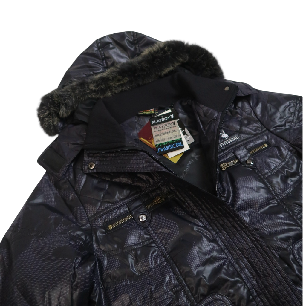 PLAYBOY FUR HOOD PUFFER - S
